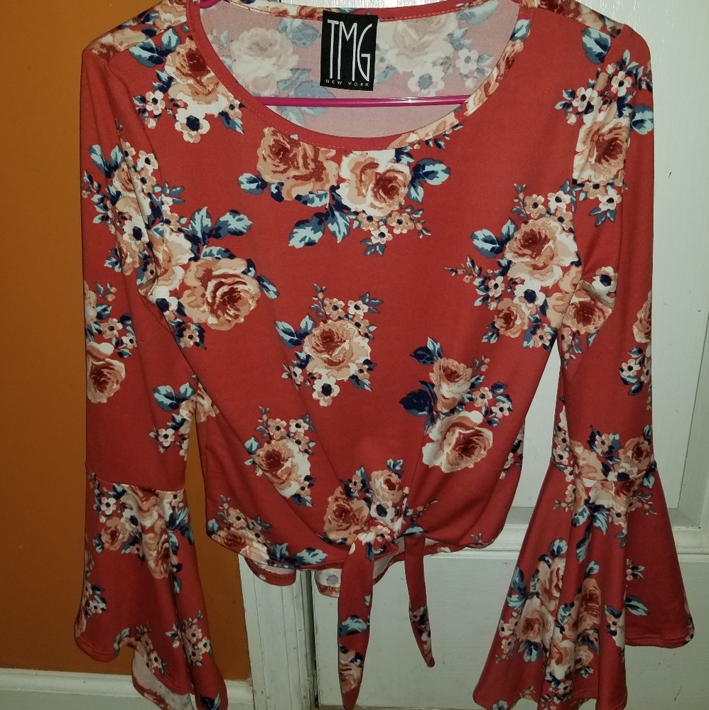 Adorable crop top with long sleeves from tj maxx